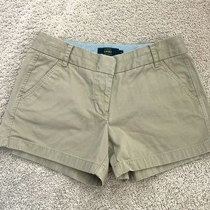 J Crew tan chino shorts